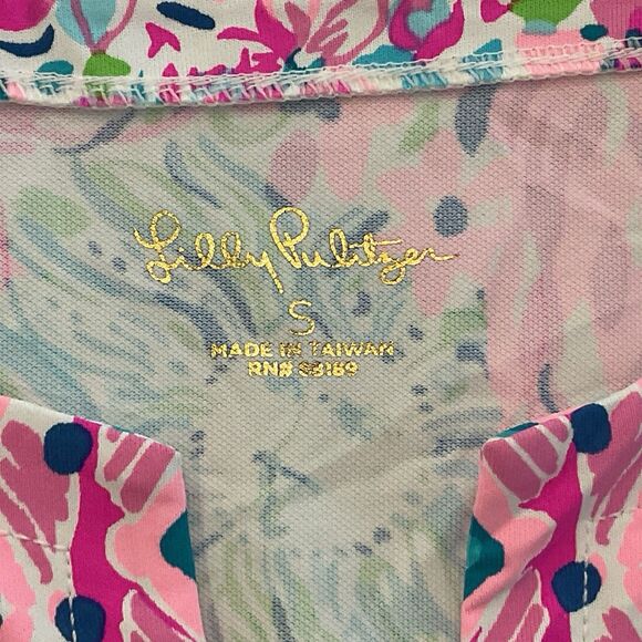 Lilly Pulitzer Nadine UPF 50+ Dress Small Multi Pink Green Print Resort Shift - Picture 5 of 9